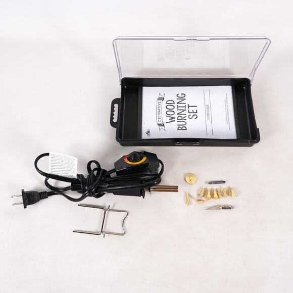 Plaid Decorative Wood Burning Set Hot Tool Tips DIY Kit w/ Case - Picture 1 of 10